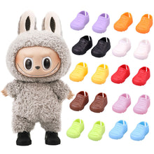 Load image into Gallery viewer, For 17cm Labubu 10cm Cotton Dolls Plastic Shoes Suitable Shoes Boots Toys Casual Sports Shoes Dolls Accessories DIY Doll Toys
