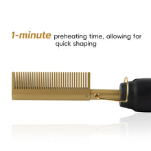 Load image into Gallery viewer, US/EU/UK Plug 2-in-1 Straightening &amp; Curling Comb Fast Heating Hair Brush Frizz Control Salon Quality Beauty Girl Hair Styling Tool
