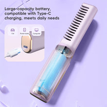 Load image into Gallery viewer, 2-in-1 Mini Travel Hair Styler Wireless USB-C Rechargeable Curling &amp; Straightening LCD Comb Auto Shutoff for Travel Beauty Hair Tool
