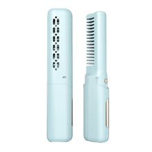 Load image into Gallery viewer, 2-in-1 Mini Travel Hair Styler Wireless USB-C Rechargeable Curling &amp; Straightening LCD Comb Auto Shutoff for Travel Beauty Hair Tool
