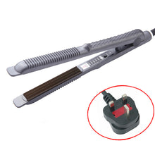 Load image into Gallery viewer, US/EU/UK Plug 2-in-1 Hair Straightener Curler Mini Flat Iron for Bangs Portable Small Wavy Curls Instant Heat Curl Ends Hair Tool
