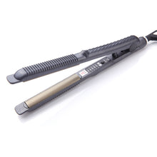 Load image into Gallery viewer, US/EU/UK Plug 2-in-1 Hair Straightener Curler Mini Flat Iron for Bangs Portable Small Wavy Curls Instant Heat Curl Ends Hair Tool
