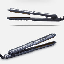 Load image into Gallery viewer, US/EU/UK Plug 2-in-1 Hair Straightener Curler Mini Flat Iron for Bangs Portable Small Wavy Curls Instant Heat Curl Ends Hair Tool
