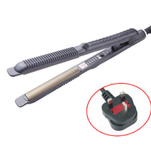Load image into Gallery viewer, US/EU/UK Plug 2-in-1 Hair Straightener Curler Mini Flat Iron for Bangs Portable Small Wavy Curls Instant Heat Curl Ends Hair Tool
