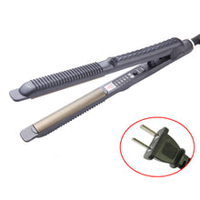 Load image into Gallery viewer, US/EU/UK Plug 2-in-1 Hair Straightener Curler Mini Flat Iron for Bangs Portable Small Wavy Curls Instant Heat Curl Ends Hair Tool
