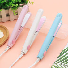 Load image into Gallery viewer, EU/US Portable Hair Styling Iron Cute Mini Travel Hair Straightener Bangs Styling Hair Iron Set Curl Ends Hair Clip Hair Beauty
