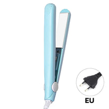 Load image into Gallery viewer, EU/US Portable Hair Styling Iron Cute Mini Travel Hair Straightener Bangs Styling Hair Iron Set Curl Ends Hair Clip Hair Beauty
