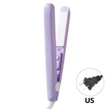 Load image into Gallery viewer, EU/US Portable Hair Styling Iron Cute Mini Travel Hair Straightener Bangs Styling Hair Iron Set Curl Ends Hair Clip Hair Beauty
