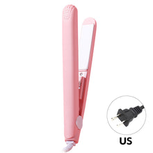 Load image into Gallery viewer, EU/US Portable Hair Styling Iron Cute Mini Travel Hair Straightener Bangs Styling Hair Iron Set Curl Ends Hair Clip Hair Beauty
