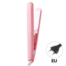 Load image into Gallery viewer, EU/US Portable Hair Styling Iron Cute Mini Travel Hair Straightener Bangs Styling Hair Iron Set Curl Ends Hair Clip Hair Beauty
