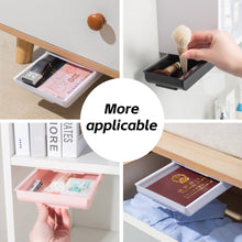 Load image into Gallery viewer, Adhesive Under Desk Drawer Hidden Storage Box Space Saving Multi-Purpose Stationery Organizer for Stationery/Office Supplies

