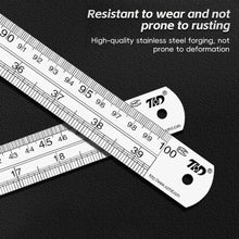 Load image into Gallery viewer, 6/8/12Inch Dual-Read Ruler Dual-Scale Heavy-Duty Precision Professional Drafting Steel Ruler Office Stationery
