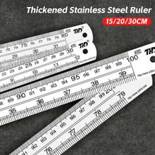 Load image into Gallery viewer, 6/8/12Inch Dual-Read Ruler Dual-Scale Heavy-Duty Precision Professional Drafting Steel Ruler Office Stationery
