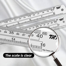 Load image into Gallery viewer, 6/8/12Inch Dual-Read Ruler Dual-Scale Heavy-Duty Precision Professional Drafting Steel Ruler Office Stationery
