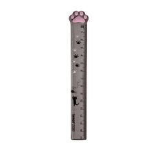 Load image into Gallery viewer, Cute Cat Paw Ruler Kawaii Portable Aesthetic Stationery Scale Transparent Lightweight Ruler for Kids Student Stationery
