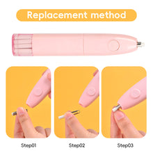 Load image into Gallery viewer, Electric Sketch Eraser Pen with 10pcs Refills Auto Rotating Battery-Powered for Artists/Drawing Students Sketching Highlighter Erase Pencil Tool
