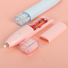 Load image into Gallery viewer, Electric Sketch Eraser Pen with 10pcs Refills Auto Rotating Battery-Powered for Artists/Drawing Students Sketching Highlighter Erase Pencil Tool
