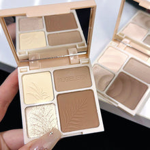 Load image into Gallery viewer, Natural Face Highlight Shadow Makeup Matte Fine Glitter 4-color palette Silhouette Nose Shadow Makeup Palettes Face Brightening
