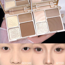 Load image into Gallery viewer, Natural Face Highlight Shadow Makeup Matte Fine Glitter 4-color palette Silhouette Nose Shadow Makeup Palettes Face Brightening
