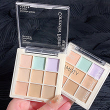 Load image into Gallery viewer, 9 Colors Face Concealer Highlighter Spotty Acne Print Dark Eye Circles Tear Gap Brightening Skin Tone Long-lasting
