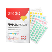 Load image into Gallery viewer, 200Pcs Repair Acne Patches Fade Blemishes Pimple Marks Closed Acne Blemishes Hydrocolloid Star Heart Shaped Cover Acne Pimple Patch
