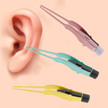 Load image into Gallery viewer, Baby Ear Cleaner Spoon Ear Digger &amp; Tweezers LED Flash Light Visual Children Earpick Visual Children Earpick Ear Cleaning Kit
