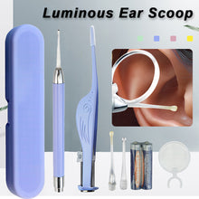Load image into Gallery viewer, Baby Ear Cleaner Spoon Ear Digger &amp; Tweezers LED Flash Light Visual Children Earpick Visual Children Earpick Ear Cleaning Kit
