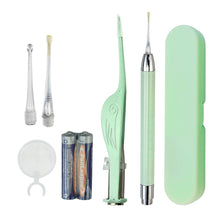 Load image into Gallery viewer, Baby Ear Cleaner Spoon Ear Digger &amp; Tweezers LED Flash Light Visual Children Earpick Visual Children Earpick Ear Cleaning Kit
