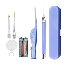 Load image into Gallery viewer, Baby Ear Cleaner Spoon Ear Digger &amp; Tweezers LED Flash Light Visual Children Earpick Visual Children Earpick Ear Cleaning Kit
