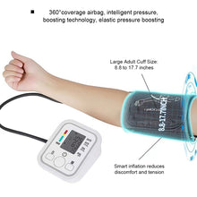 Load image into Gallery viewer, Digital Blood Pressure Monitor Arm Sphygmomanometer Heart Rate Pulse Meters Big Screen Automatic Tonometer with Cuff
