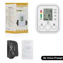 Load image into Gallery viewer, Digital Blood Pressure Monitor Arm Sphygmomanometer Heart Rate Pulse Meters Big Screen Automatic Tonometer with Cuff
