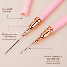 Load image into Gallery viewer, 5Pcs Nail Art Liner Nail Brush Liner DIY Painting Pen Manicure Acrylic Drawing Brush for Nails Tip Display Carving Art Painting Tool
