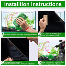 Load image into Gallery viewer, Aquarium Background Static Cling Black Fish Tank Backdrop Aquarium Background Self Cling Aquarium Wallpaper Decorations
