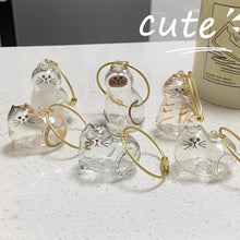 Load image into Gallery viewer, 1/6pcs Kawaii Cat Hair Storage Box Transparent Pet Hair Keepsake Pendant for Pet Memorial Healing Pendant Cat Lover Keyring Accessory
