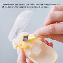 Load image into Gallery viewer, Pill Storage Box with Pill Cutter Portable Pill Organizer Health Care Travel Pill Case Eco-Friendly for Medicine Pocket-Size Vitamin Storage Box

