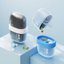 Load image into Gallery viewer, Portable Pill Organizer Box Lucifuge Leak-Proof Silicone Vitamin Pill Case with Compartments For Travel &amp; Elderly
