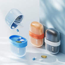 Load image into Gallery viewer, Portable Pill Organizer Box Lucifuge Leak-Proof Silicone Vitamin Pill Case with Compartments For Travel &amp; Elderly
