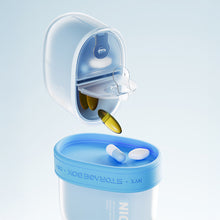 Load image into Gallery viewer, Portable Pill Organizer Box Lucifuge Leak-Proof Silicone Vitamin Pill Case with Compartments For Travel &amp; Elderly
