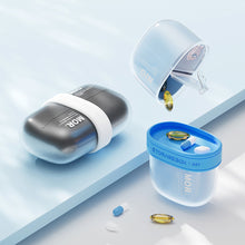 Load image into Gallery viewer, Portable Pill Organizer Box Lucifuge Leak-Proof Silicone Vitamin Pill Case with Compartments For Travel &amp; Elderly

