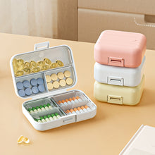 Load image into Gallery viewer, Small Pill Organizer Box with Compartments Portable Pill Case Leak-Proof Medicine Pill Dispenser Travel Elderly Daily Pill Management
