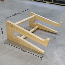 Load image into Gallery viewer, Universal Wooden Laptop Holder Detachable Base Stand Computer Cooling Bracket Suitable For Notebook Laptop Tablet 10-17 Inchs
