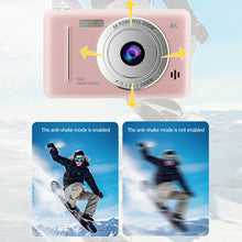 Load image into Gallery viewer, 4K Digital Camera 5000W Pixel Retro CCD Portable Card Camera Entry-level Camera Dual Camera Flash 50 Million Pixels Auto Focus
