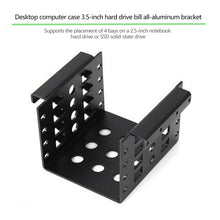 Load image into Gallery viewer, 4 Bay 2.5 inch to 3.5 inch SSD Hard Drive Enclosure Chassis Internal Mounting Adapter Bracket For PC Computer Tray Holder
