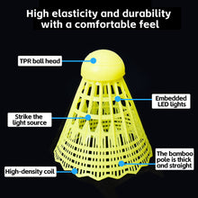 Load image into Gallery viewer, 3PCS Colorful Luminous Nylon Badminton Balls High-Elasticity Windproof Durable Outdoor Training Balls
