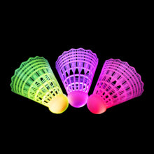 Load image into Gallery viewer, 3PCS Colorful Luminous Nylon Badminton Balls High-Elasticity Windproof Durable Outdoor Training Balls
