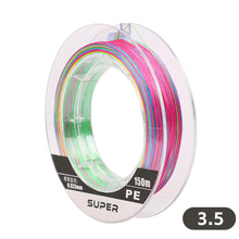 Load image into Gallery viewer, 1Roll 150M Strong PE 8-Strand Braided Colorful Fishing Line Saltwater Long Cast Lure Fishing Line
