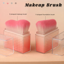 Load image into Gallery viewer, Portable Wave Beautifying Black Brush Foundation Make-up Brush Soft Hair Powder Blusher Brush Bevel Foundation Make-up Brush
