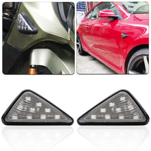 Load image into Gallery viewer, 2Pcs Motorcycle Turn Signal Lights Triangle Indicator Blinker Side Lights Motorbikes Yellow For Kawasaki Yamaha Honda Suzuki
