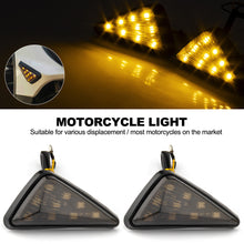 Load image into Gallery viewer, 2Pcs Motorcycle Turn Signal Lights Triangle Indicator Blinker Side Lights Motorbikes Yellow For Kawasaki Yamaha Honda Suzuki
