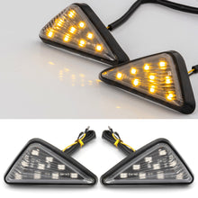 Load image into Gallery viewer, 2Pcs Motorcycle Turn Signal Lights Triangle Indicator Blinker Side Lights Motorbikes Yellow For Kawasaki Yamaha Honda Suzuki
